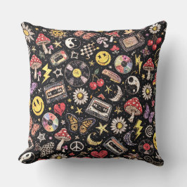 Retro Grunge Sunshine Bliss Kussen