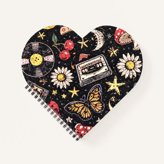 Retro Grunge Sunshine Bliss Notitieboek (Voorkant)