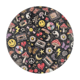 Retro Grunge Sunshine Bliss Snijplank