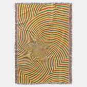 Retro Grunge Swirl + jouw idee Deken (Voorkant Verticaal)