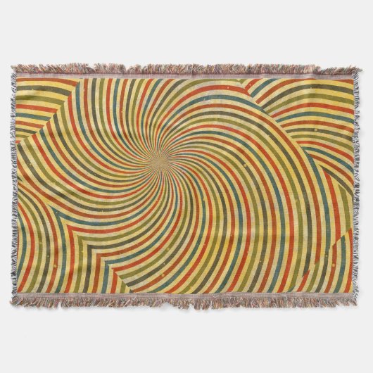 Retro Grunge Swirl + jouw idee Deken (Voorkant)