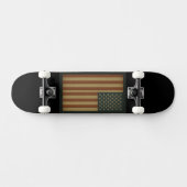 Retro Grunge Vertical American Flag Unisex Persoonlijk Skateboard (Horizontaal)