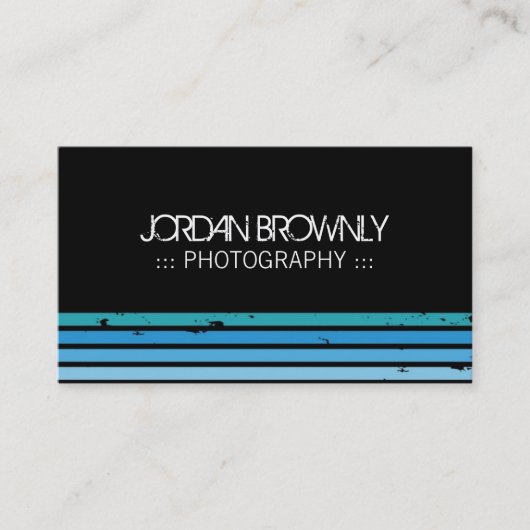 Retro Grunge-Visitekaartjes Visitekaartje (Voorkant)