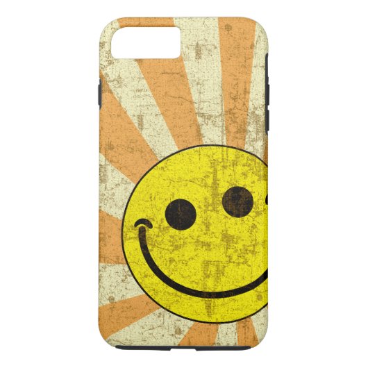 Retro Grungy Sunburst Case-Mate iPhone Case (Achterkant)