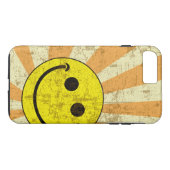 Retro Grungy Sunburst Case-Mate iPhone Case (Achterkant (Horizontaal))