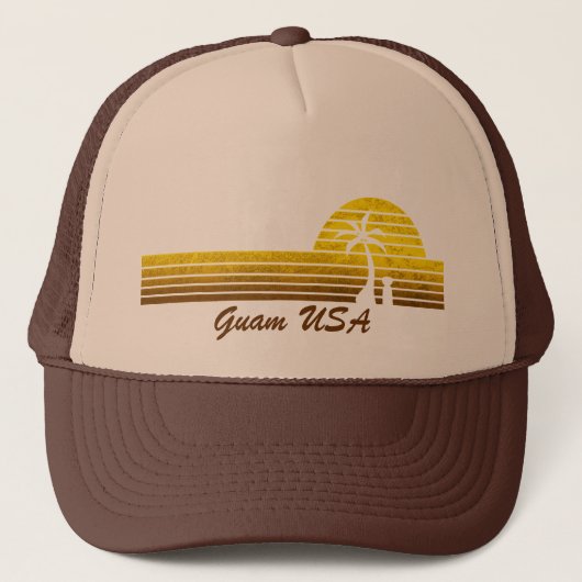 Retro Guam Trucker Hat Pet (Voorkant)