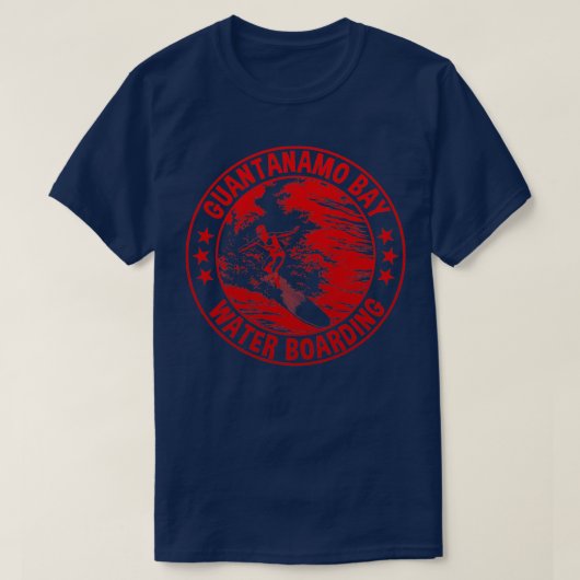 Retro Guantanamo Bay Waterboarding T-shirt (Design voorkant)