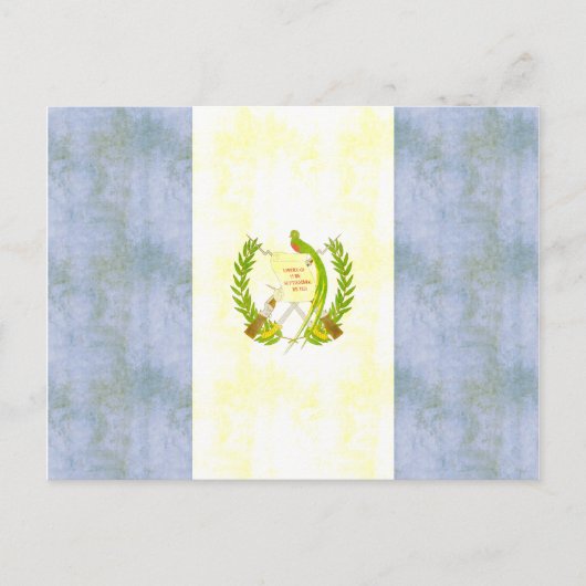 Retro Guatemala-vlag Briefkaart (Voorkant)