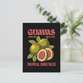 Retro Guavas Fruit Commerciële grafische kunst sti Feestdagenkaart (Staand voorkant)
