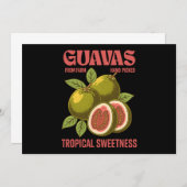 Retro Guavas Fruit Commerciële grafische kunst sti Kaart (Voorkant / Achterkant)