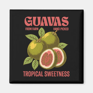 Retro Guavas Fruit Commerciële grafische kunst sti Magneet