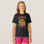 Retro Guavas Fruit Commerciële grafische kunst sti T-shirt (Voorkant volledig)
