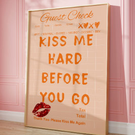 Retro Guest Check Quote Poster