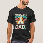 Retro Guinea Pig Dad Funny Vaderdag Pet Lover T-shirt (Voorkant)