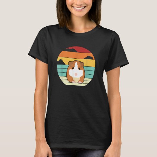 Retro Guinea Pig Guinea Pig Breeder Guinea Pig T-shirt (Voorkant)