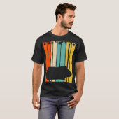 Retro  Guinea Pig Silhouette Guinee Pig Lov T-shirt (Voorkant volledig)