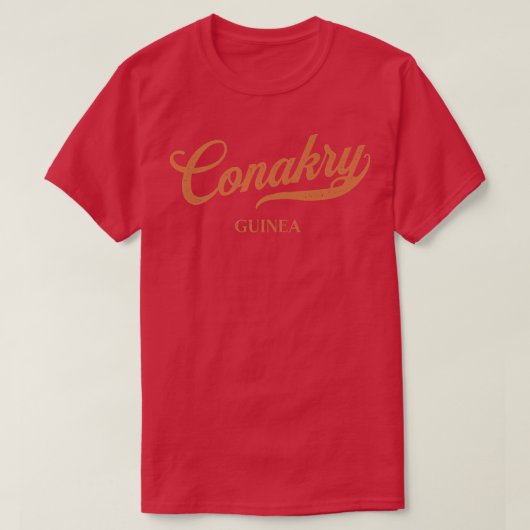 Retro Guinee  Conakry T-shirt (Design voorkant)