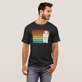 Retro Guinee lange haar korte haas T-shirt (Voorkant volledig)
