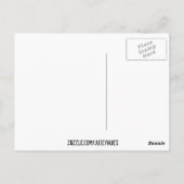 Retro guitar-akoestische muziek briefkaart (Achterkant)