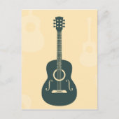 Retro guitar-akoestische muziek briefkaart (Voorkant)
