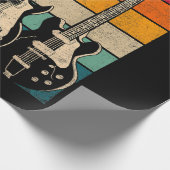 Retro Guitar Cadeaupapier (Hoek)