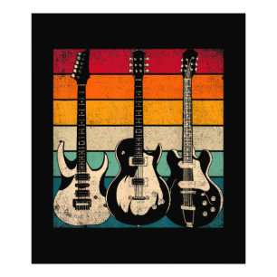Retro Guitar Foto Afdruk