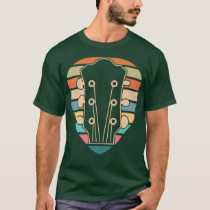 Retro Guitar  Guitarist Akoestische Guitar Mus T-shirt