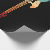 Retro Guitar Guitarist Electric Bass Guitar Rock M Cadeaupapier (Hoek)