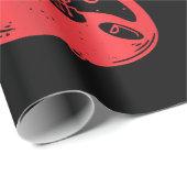 Retro Guitar Guitarist Electric Bass Guitar Rock M Cadeaupapier (Rol Hoek)