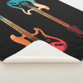 Retro Guitar Guitarist Electric Bass Guitar Rock M Sherpa Deken (3/4)