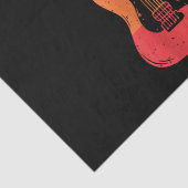 Retro Guitar Guitarist Electric Bass Guitar Rock M Tissuepapier (Detail)