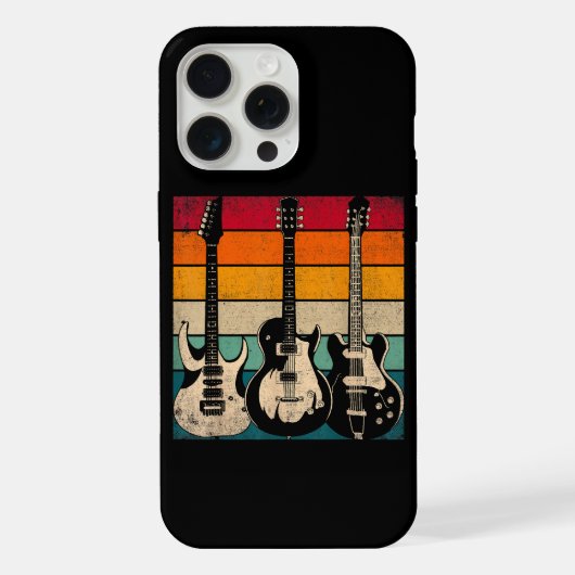 Retro Guitar iPhone Hoesje (Achterkant)