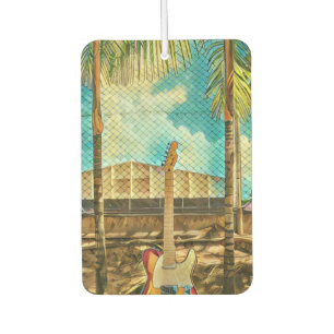 retro guitar lover gift luchtverfrisser