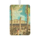 retro guitar lover gift luchtverfrisser (Achterkant)