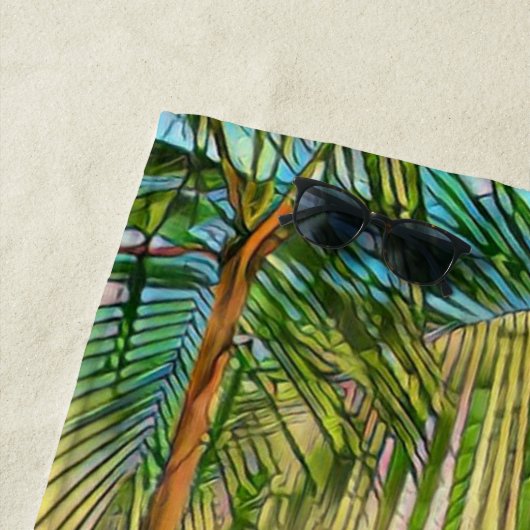 retro guitar lover gift strandlaken (In situ)