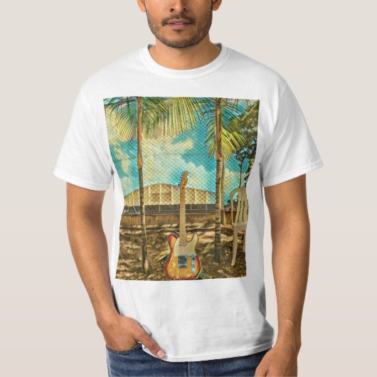 retro guitar lover gift t-shirt (Voorkant)