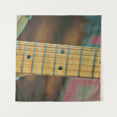 retro guitar lover gift wandkleed (Voorkant (horizontaal))