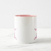 Retro Guitar Mok, Magenta Tweekleurige Koffiemok (Center)