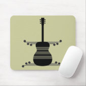 Retro Guitar Mousepad Muismat (Met muis)