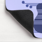 Retro Guitar Mousepad, Navy Blue Muismat (Hoek)