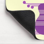 Retro Guitar Mousepad, Paars Muismat (Hoek)