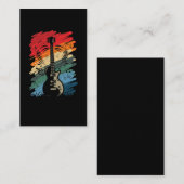 Retro Guitar Musical Notes Musicus gitarist Visitekaartje (Voorkant / Achterkant)