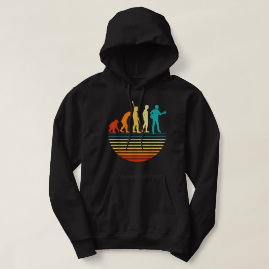 Retro Guitar Player Design Guitarist I  Evo Hoodie (Design voorkant)