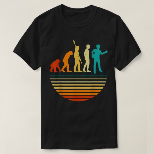 Retro Guitar Player Design Guitarist I  Evo T-shirt (Design voorkant)