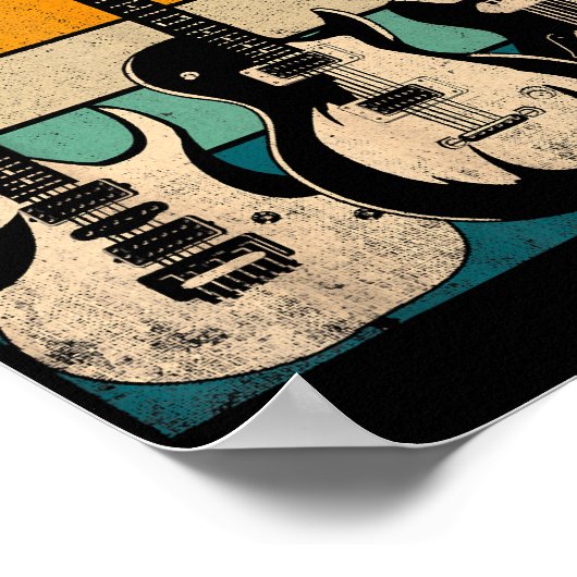 Retro Guitar Poster (Hoek)
