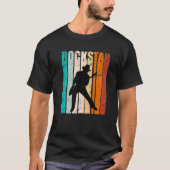 Retro Guitar Rock en Roll Guitarists Guitar Music T-shirt (Voorkant)