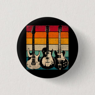 Retro Guitar Ronde Button 3,2 Cm