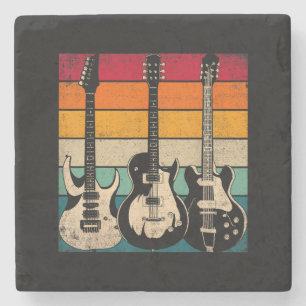 Retro Guitar Stenen Onderzetter