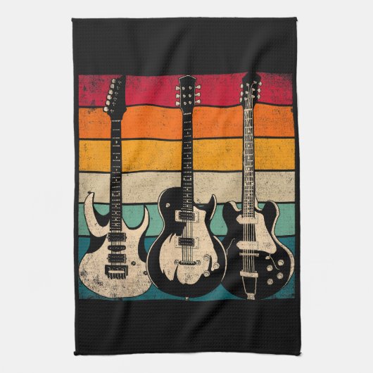 Retro Guitar Theedoek (Verticaal)