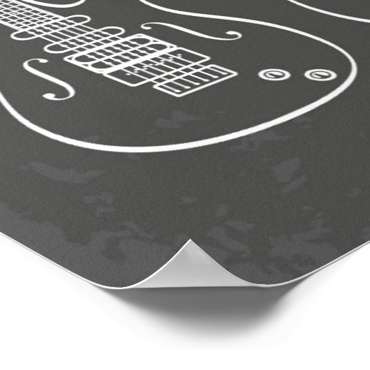 Retro guitar trio muziekillustratie poster (Hoek)